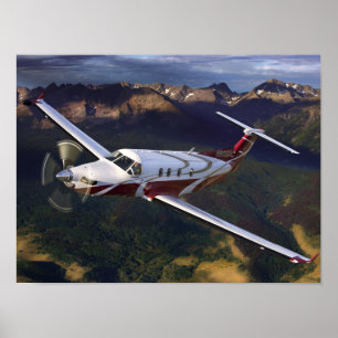 Póster Mountain Flying PC-12