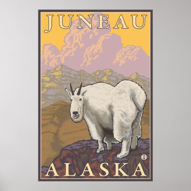 Póster Mountain Goat - Juneau, Alaska (Frente)