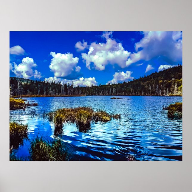 Póster Mountain Noir Quebec, Canadá - Fotografía de viaje (Frente)