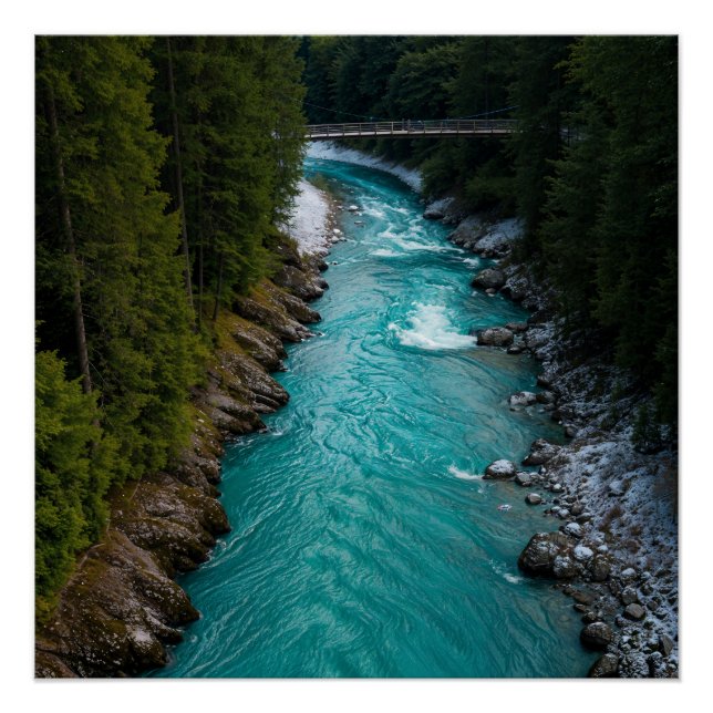 Póster Mountain River Landscape (Anverso)