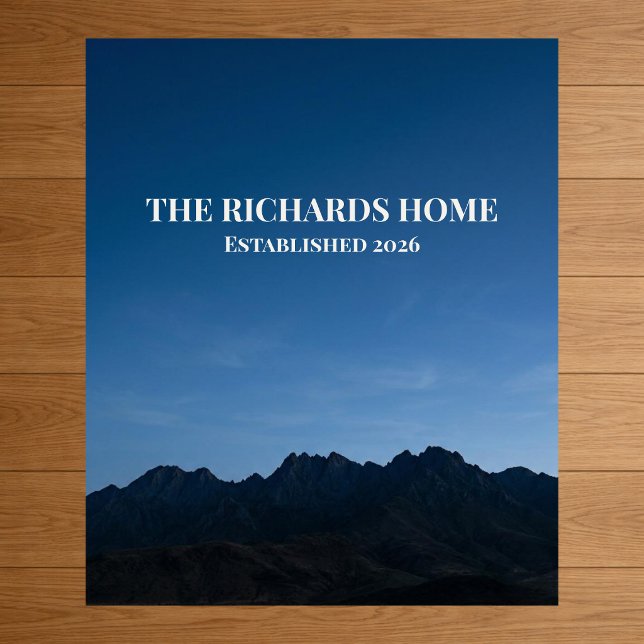 Póster Mountain Scene Custom Family Name Established (Subido por el creador)