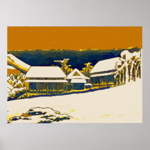 Póster Mountain Snow, Abstract