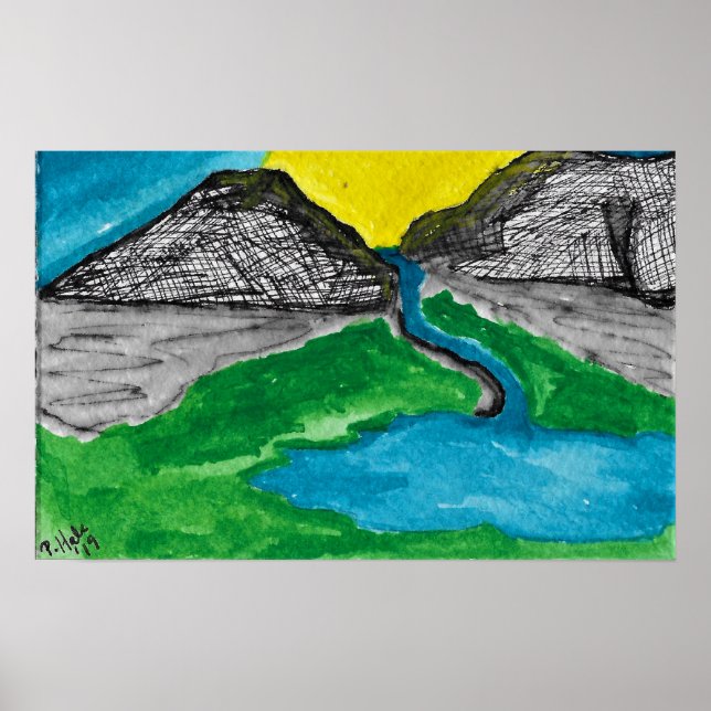 Póster Mountain Sunrise (Frente)