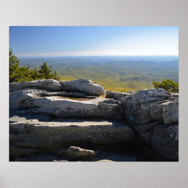 Póster Mountain Top Boulders With Scenic View
