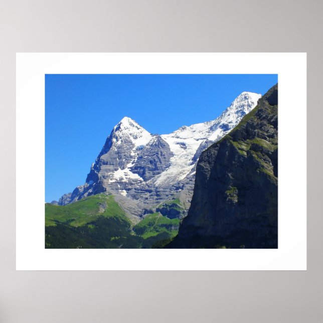 Póster Mountain tops in the Swiss Alps (Frente)