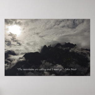 Póster Mountains with Quote - Large