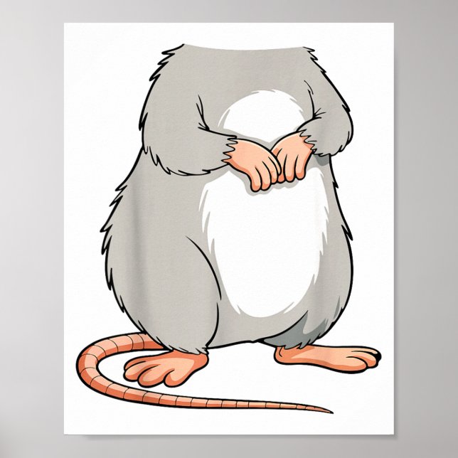 Póster Mouse Ra Adult Kids Men Women Body Mouse Rat Costu (Frente)