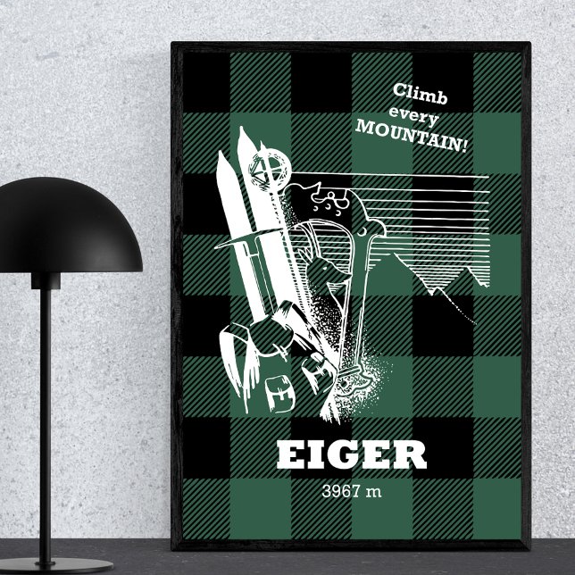 Póster Moutaineering de los Alpes suizos Eiger 3967 m (Subido por el creador)