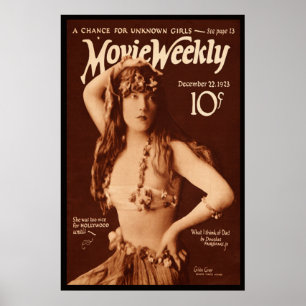 Póster Movie Weekly con Gilda Gray