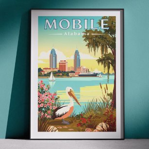 Póster Móvil Alabama Antiguo
