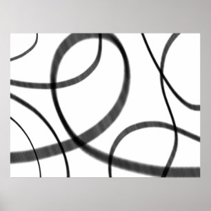 Póster Movimiento en blanco y negro