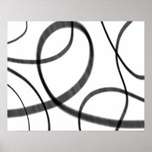 Póster Movimiento en blanco y negro