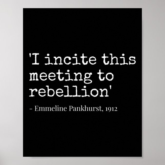 Póster Movimiento I Incita Esta Reunión A La Rebelión (Frente)