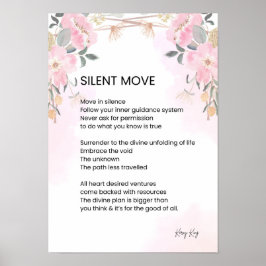 Póster Movimiento silencioso - Poesía de poesía de alient