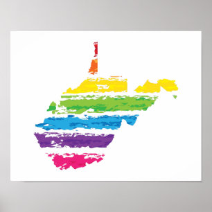 Póster movimientos del color de Virginia Occidental