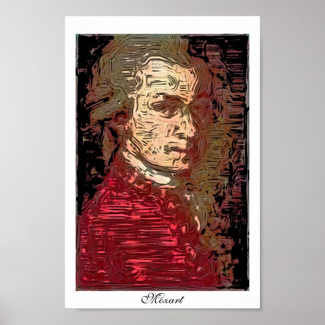 Póster Mozart - Un retrato digital (Frente)