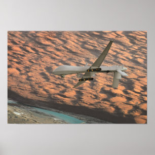 Póster MQ-1 Avión no tripulado Predator drone