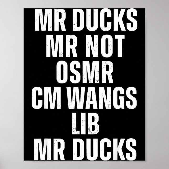 Póster Mr Ducks Mr Not Duck Joke Phonetic Puzzle  (Frente)