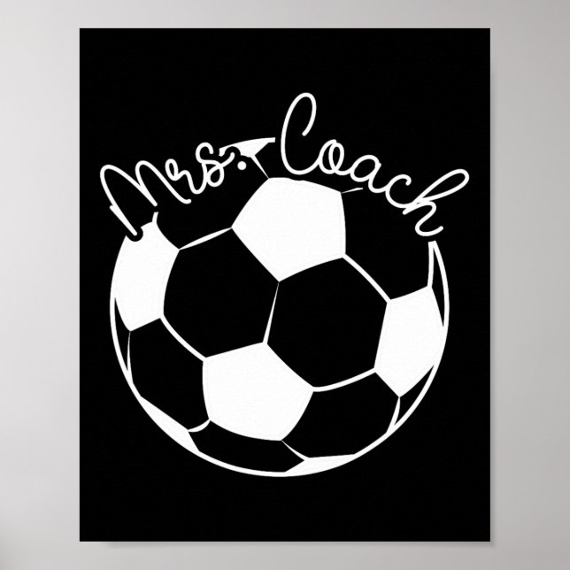 Póster Mrs Coach Soccer Coach Wife Of A Soccer Coach  (Frente)