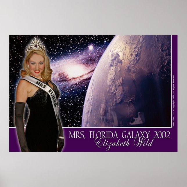 Póster Mrs. Florida Galaxy 2002 - Elizabeth Wild - 3 (Frente)