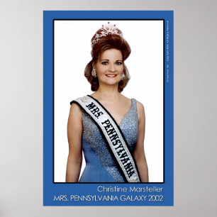 Póster Mrs. Pennsylvania Galaxy 2002 - Blue