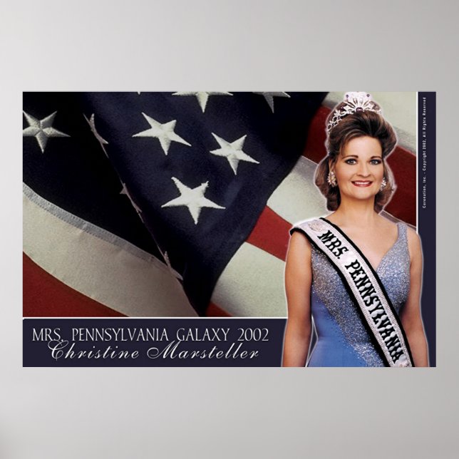 Póster Mrs. Pennsylvania Galaxy 2002 - lt. Blue - 2 (Frente)