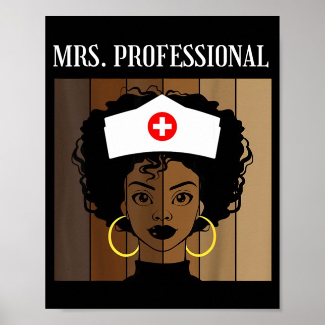 Póster Mrs Professional Nursing Degree Nurse Profession B (Frente)