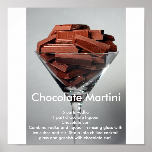Póster Mrtini de chocolate (Frente)