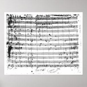 Póster Ms.1548 Ouverture de la ópera 'Don Giovanni