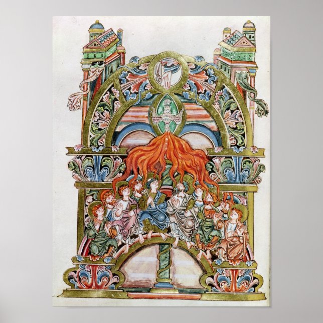 Póster Ms 369 f.29v Pentecost (Frente)