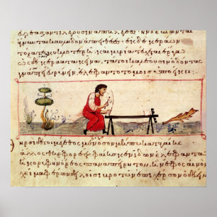 Póster Ms. Grec 479 Traditional ivory work