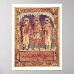 Póster Ms Lat 1141 fol.2v la coronación de Charles II (8