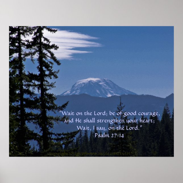 Póster Mt. Adams 2 w/Scripture Verse (Frente)