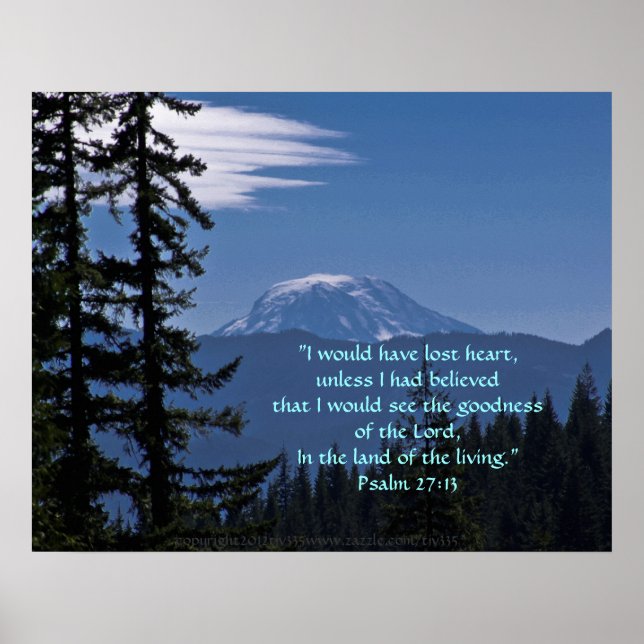 Póster Mt. Adams Imprimir con versículo de guiones (Frente)