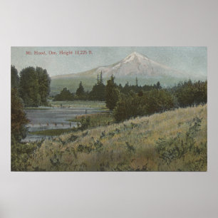 Póster Mt. Capilla, Oregon - vista de la montaña de la