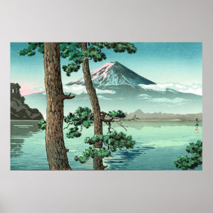 Póster Mt Fuji del lago Kawaguchi por Tsuchiya Koitsu