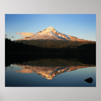 Póster Mt. Hood sobre el lago Trillium, Oregón