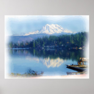 Póster Mt. Rainier Mirror