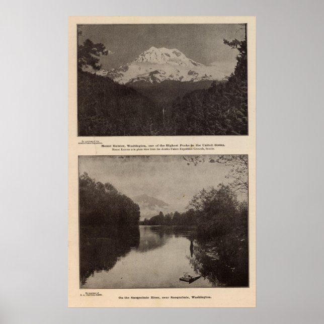 Póster Mt Rainier Snoqualmie R (Frente)