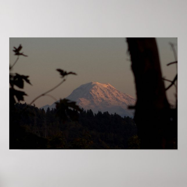 Póster Mt. Rainier Sunset, Tacoma, WA (Frente)