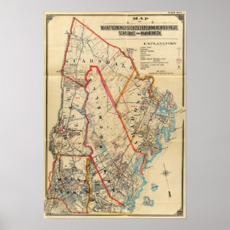 Póster Mt. Vernon, E Chester, Pelham, New Rochelle, NY