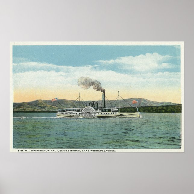 Póster Mt. Washington Steamer, Ossipee Range View (Frente)
