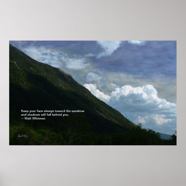 Póster Mt Webster: poster de cita de Whitman (Frente)