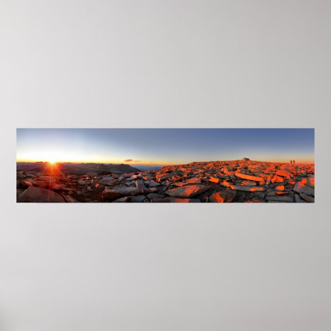 Póster Mt Whitney Sunset Panorama - John Muir Trail (Frente)