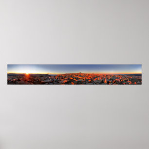 Póster Mt Whitney Sunset Panorama - John Muir Trail
