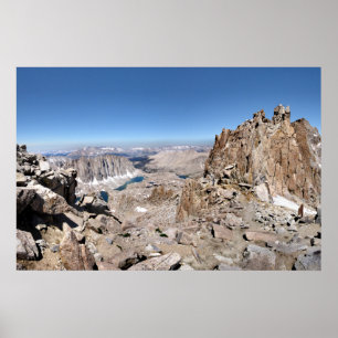 Póster Mt Whitney Trail Escudo Panorama - Sierra