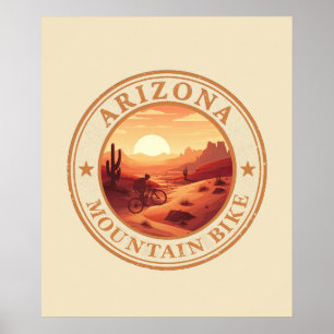 Póster Mtb Az Sedona - Bicicleta de Montaña Arizona