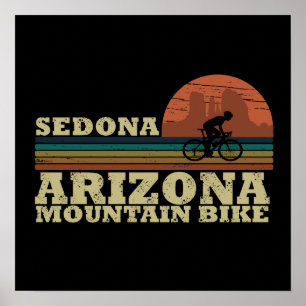 Póster Mtb Az Sedona - Bicicleta de Montaña Arizona