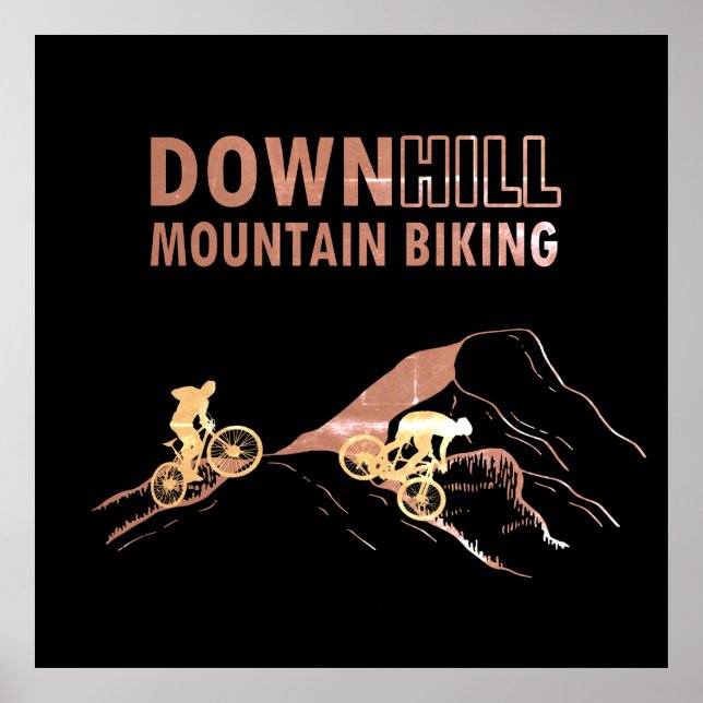 Póster MTB Downhill Ciclismo de Montaña (Frente)