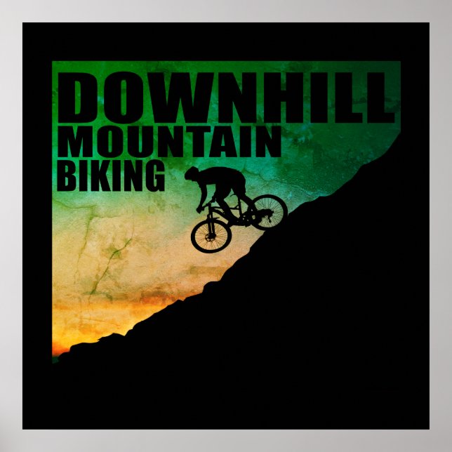 Póster MTB Downhill Ciclismo de Montaña (Frente)